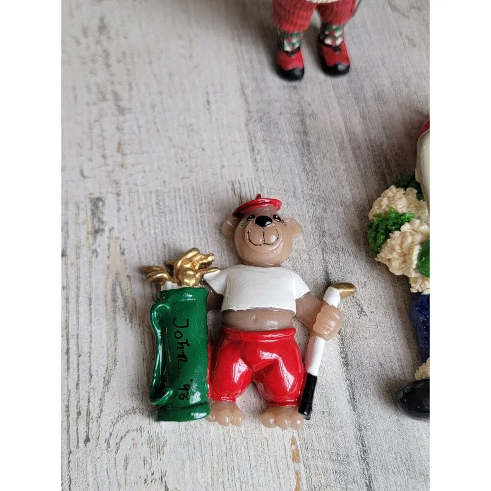 Golf santa claus bear Variety golfing club set ornament‎ Xmas
